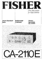 Fisher CA-2110 - Owners Manual